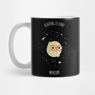 Reading is Fun - Space Lover, Mercury Mug